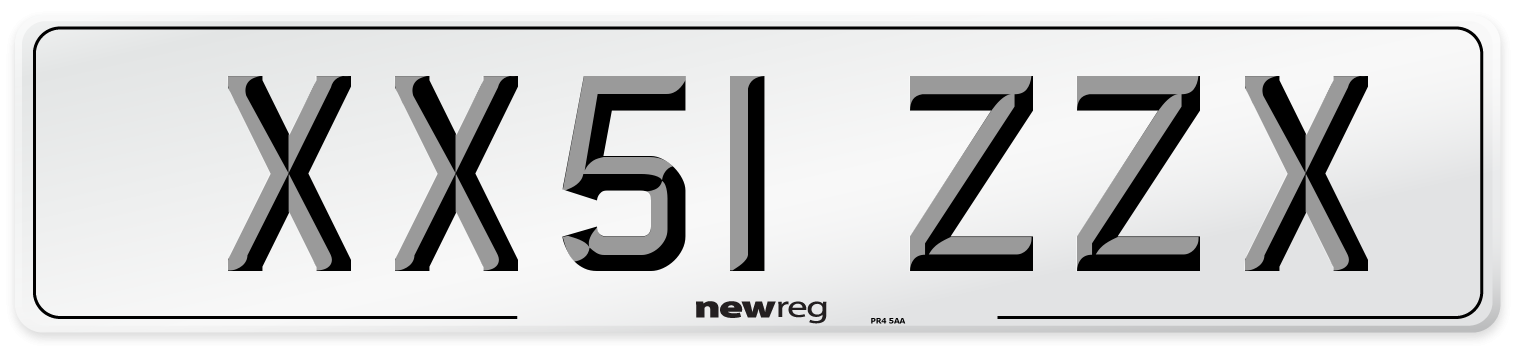 XX51 ZZX Number Plate from New Reg